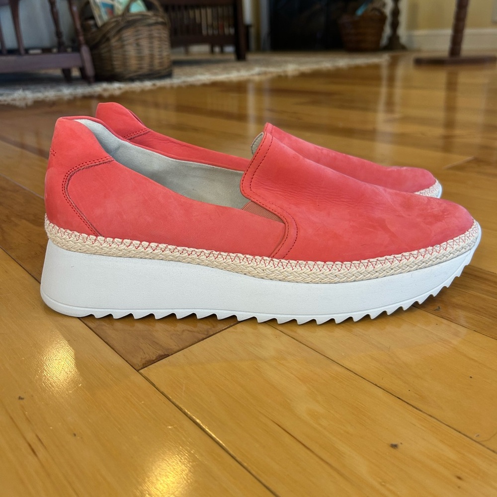 Paul Green Coral Suede Platform Slip-On Espadrille Loafer Sneakers